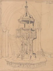 Doopvont in Binham Kerk, Norfolk